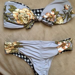 O’Neill Gingham Reversible bikini top